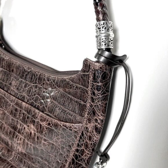 Brighton Brown Croc Leather Purse - Picture 8 of 9